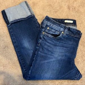 KUT cuffed CAMERON straight leg cropped jeans